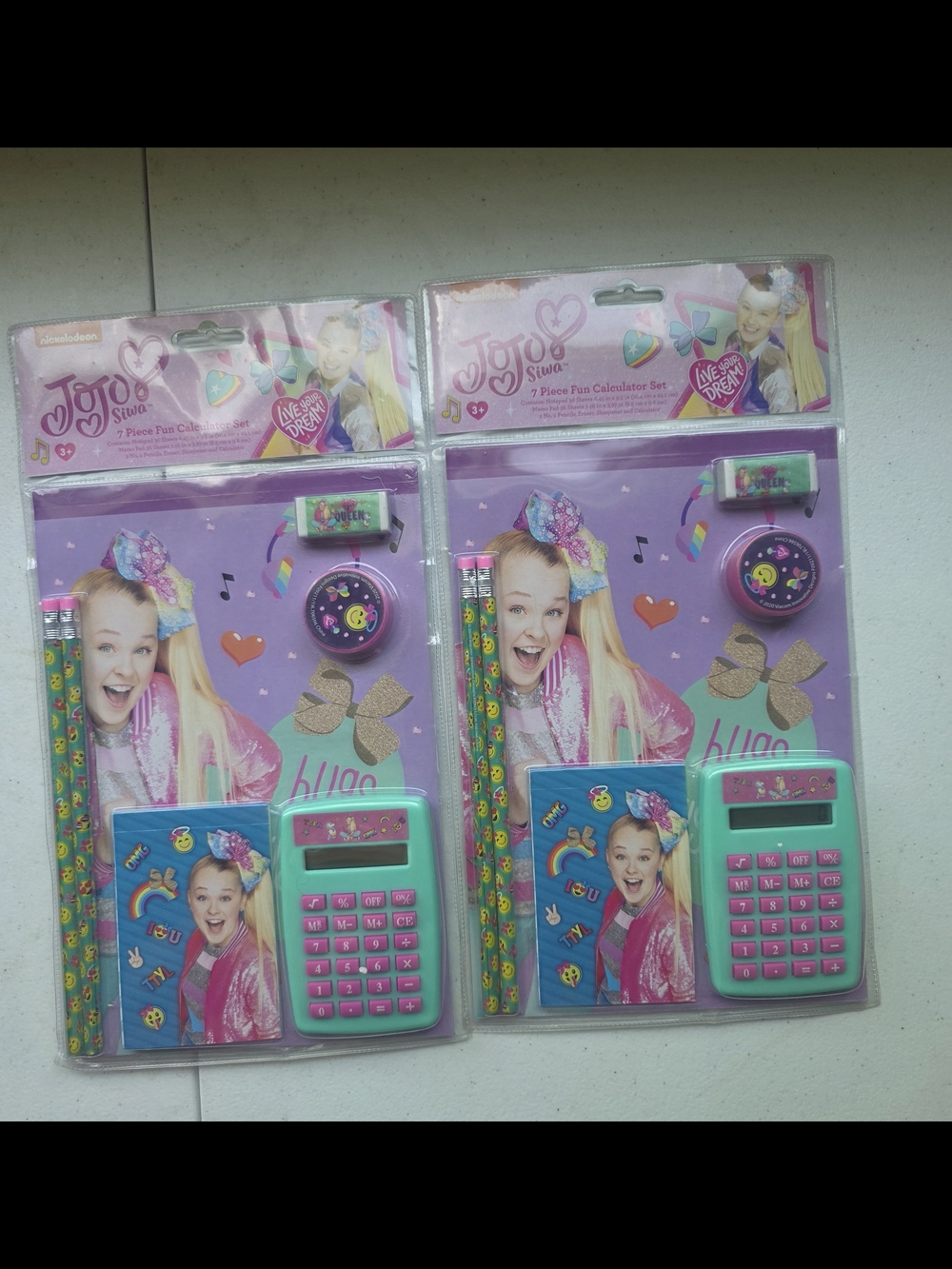 JoJo Siwa Pink & Teal School Stationery Set with Calculator
